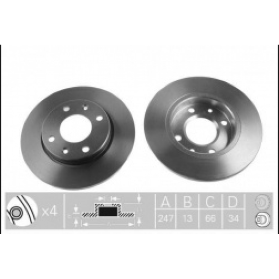 Set discuri frana fata Peugeot 206 P00004246 R8 OE P00004246 R8 Set discuri frana fata Peugeot 206 P00004246 R8 OE P00004246 R8