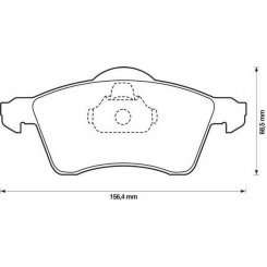 Set placute frana fata