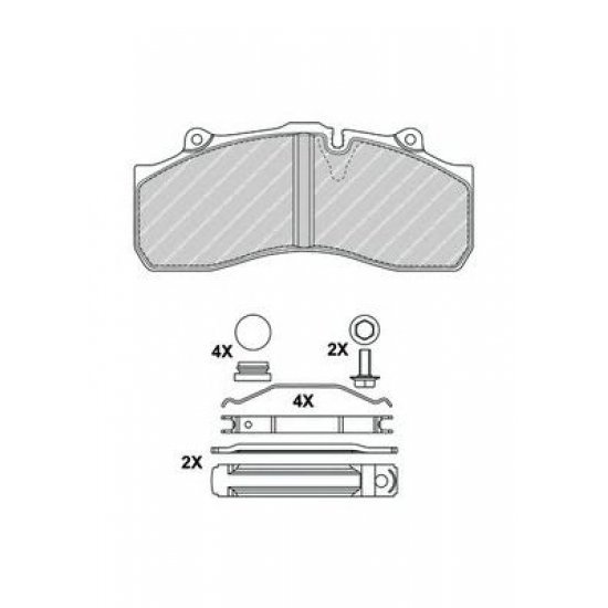 set placute frana,frana disc FERODO FCV1367B set placute frana,frana disc FERODO FCV1367B